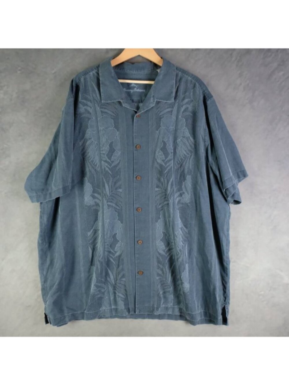 Tommy Bahama Shirt Mens 4XL Blue Floral Paradise Found Silk Camp